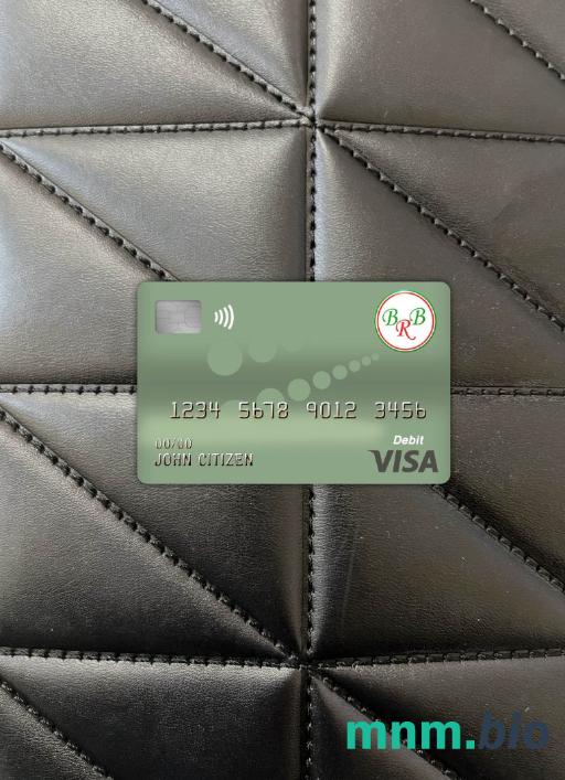 Burundi bank of the republic of burundi visa obciążyć card wygląd fotograficzny skan PSD + zdjęcie